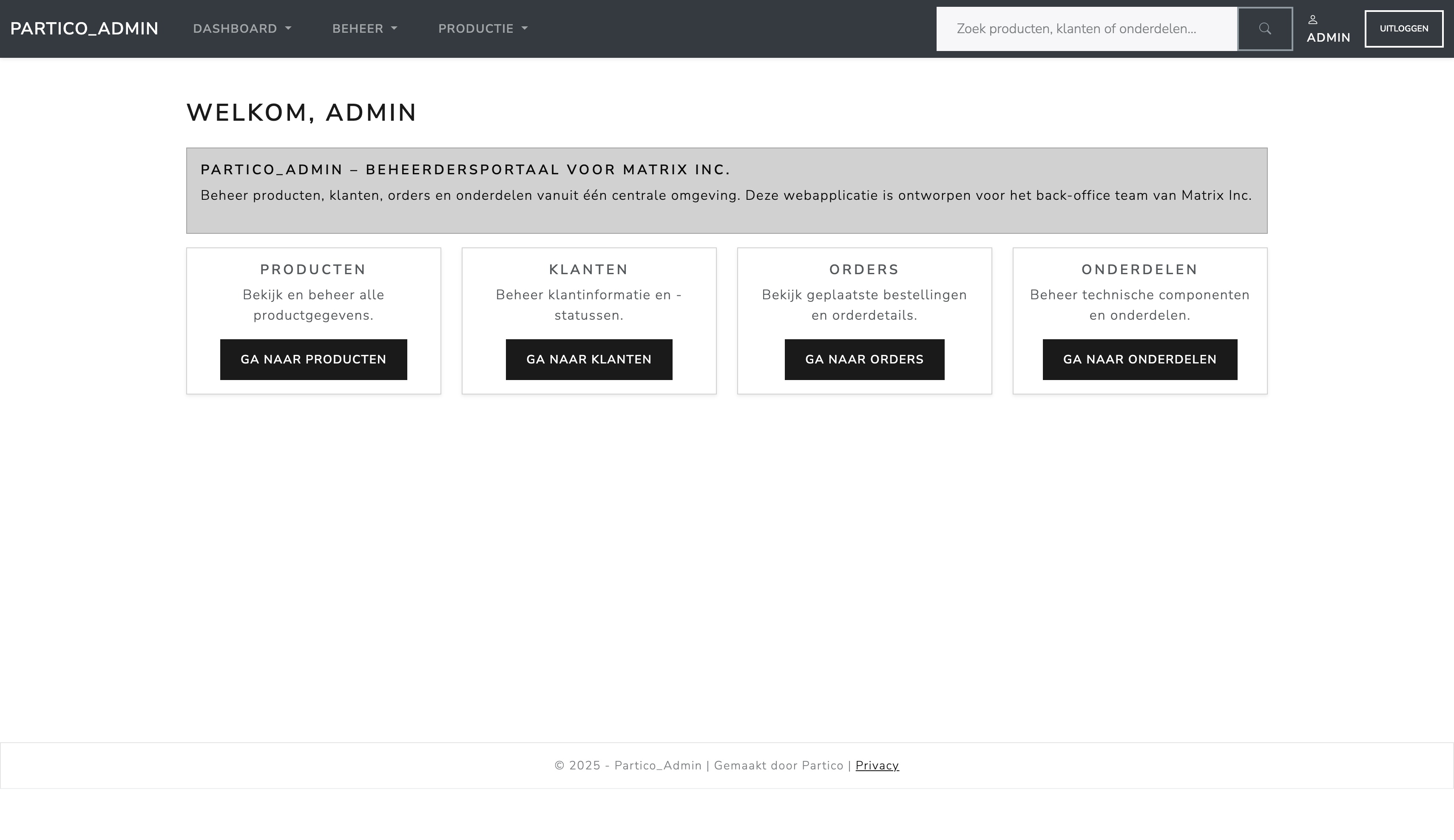 Partico Management Platform